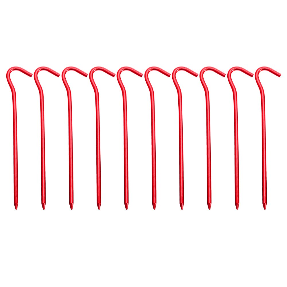 Cheap Goat Tents 10pcs Awning Canopy Tent Nails 18cm Outdoor Aluminium Alloy Nails for Camping Awning Canopy Garden Stakes with Hooks   